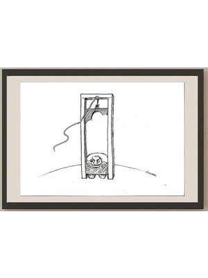 Karikatural Esmat Asghari 24X17CM Orijinal Karikatür BOD04202