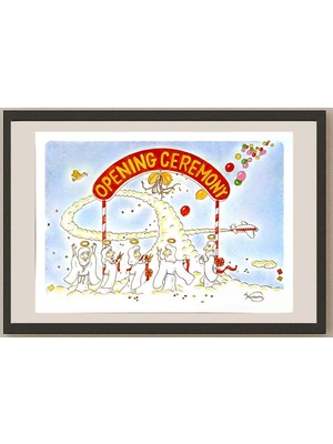 Karikatural Harumi Imahase 43X30CM Orijinal Karikatür BOD04560