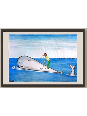 Karikatural Aung 29X21CM Orijinal Karikatür BOD03962