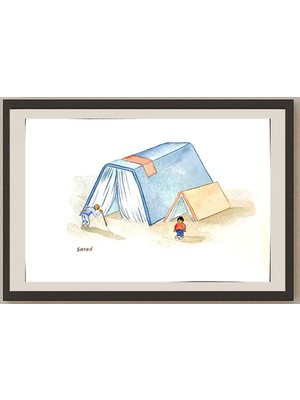 Karikatural Sadeghi Saeed 43X21CM Orijinal Karikatür BOD04061