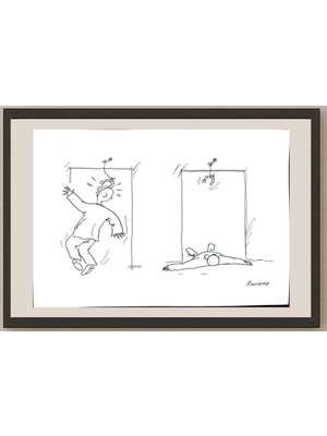 Karikatural Rovshan Soqiqov 29X21CM Orijinal Karikatür BOD03195