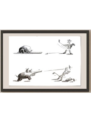 Karikatural Ye Ting 26X20CM Orijinal Karikatür BOD04087