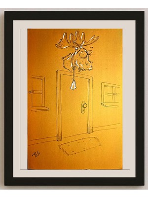 Karikatural Payam Pourfalah 29X21CM Orijinal Karikatür BOD03390