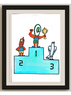 Karikatural Feng Huo 29X21CM Orijinal Karikatür BOD03201