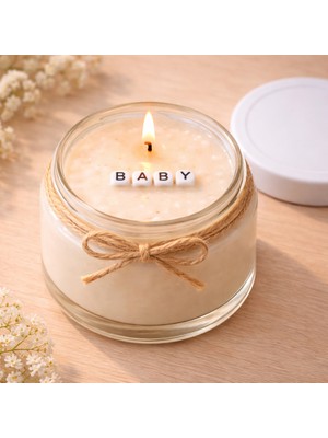 Verda Desing Baby Notlu Kokulu Kavanoz Mum - Özel Notlu Hediyelik Cam Mum