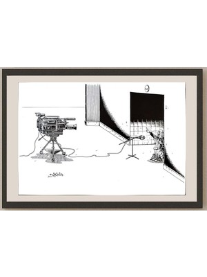 Karikatural Raed Khalil 29X21CM Orijinal Karikatür BOD03256