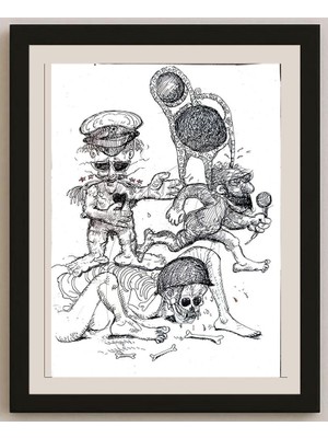 Karikatural Farzaneh Asghiri 29X21CM Orijinal Karikatür BOD04269