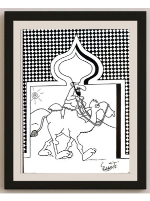 Karikatural Eduardo Caldari Junior 29X21CM Orijinal Karikatür BOD03305