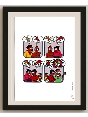 Karikatural Joao Alves Baptista 29X21CM Orijinal Karikatür BOD04015
