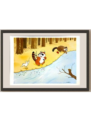 Karikatural Toshiko Nishida 36X30CM Orijinal Karikatür BOD04559