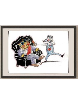 Karikatural Li Yi 29X21CM Orijinal Karikatür BOD03394