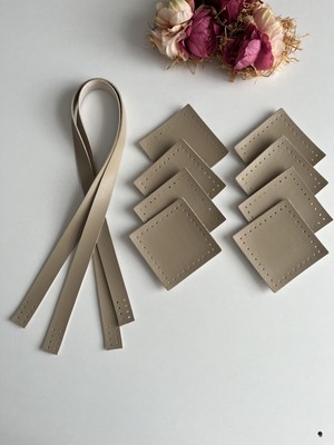 ZG Hobi Aksesuar Örgü Çantalar Için Dikilebilir Askı ve 8 Adet Kare Motif