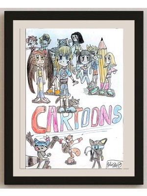 Karikatural Felicity Morlandi 29X21CM Orijinal Karikatür BOD03971