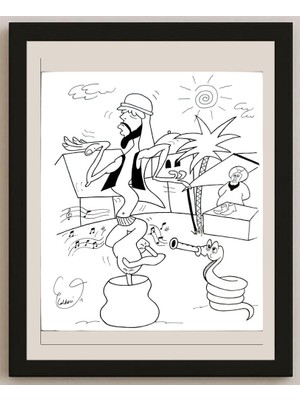 Karikatural Eduardo Caldari Junior 27X19CM Orijinal Karikatür BOD03300