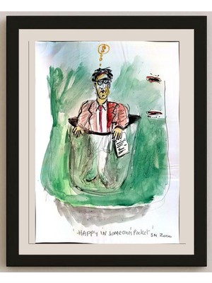 Karikatural S M 29X21CM Orijinal Karikatür BOD04257