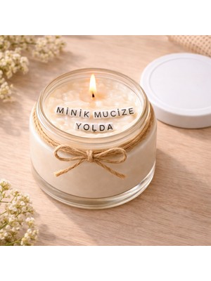 Verda Desing Minik Mucize Yolda Notlu Kokulu Kavanoz Mum - Özel Notlu Hediyelik Cam Mum