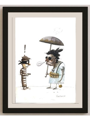 Karikatural Pablo Zerda 29X21CM Orijinal Karikatür BOD03414