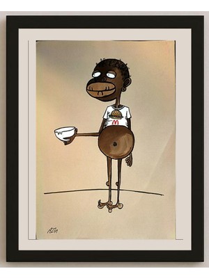 Karikatural Marzeyah Rezaie 29X21 Orijinal Karikatür BOD03947