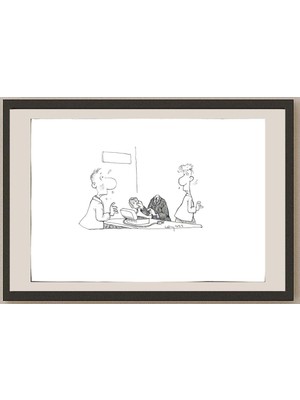 Karikatural Zeyraz Lombardi 29X21CM Orijinal Karikatür BOD03428