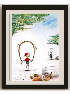 Karikatural Manoj Chopra 29X21CM Orijinal Karikatür BOD03643