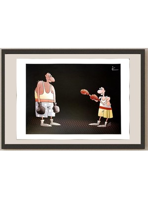 Karikatural Ilya Katz 29X21CM Orijinal Karikatür BOD04544