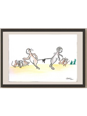 Karikatural Kaur Chand Badhok 29X21CM Orijinal Karikatür BOD03716