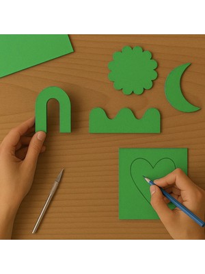 KİKA  Renkli Mukavva 35X50 1 Adet Yeşil