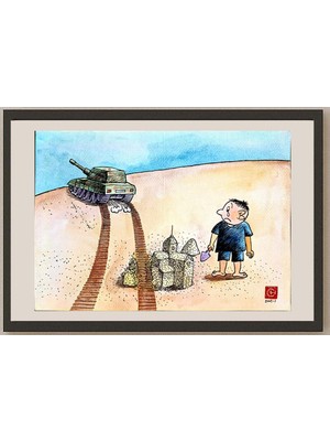 Karikatural Chen Dong Chun 29X21CM Orijinal Karikatür BOD03796