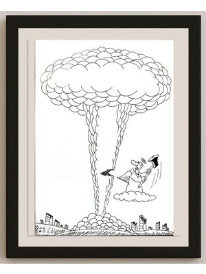 Karikatural Li Guangjun 27X19CM Orijinal Karikatür BOD04196