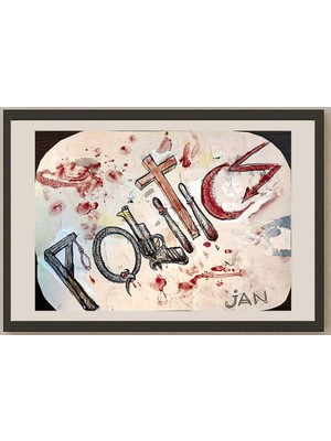 Karikatural Ali Jan 29X21CM Orijinal Karikatür BOD04271