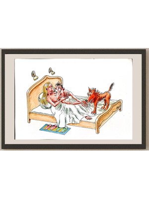 Karikatural Romanov Vladimir 29X21CM Orijinal Karikatür BOD03242