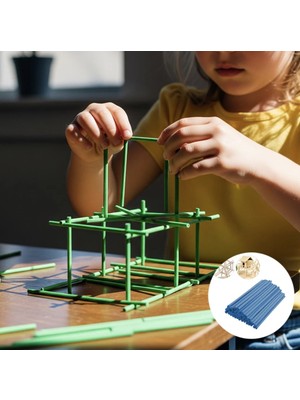 KİKA   Tahta Çubuk 13 cm 40'lı Mavi  Tabaka