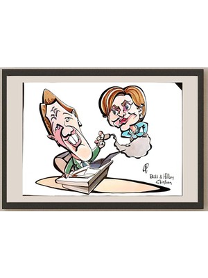 Karikatural Mercedes Dominguez 29X21CM Orijinal Karikatür BOD04159