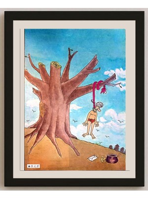 Karikatural Li Guangjun 27X19CM Orijinal Karikatür BOD04192