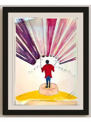 Karikatural Zu Zula 35X25CM Orijinal Karikatür BOD04395