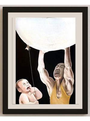 Karikatural Wang Rui Xiang 29X21CM Orijinal Karikatür BOD03814