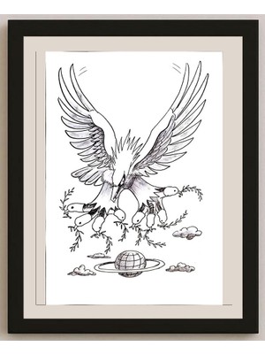 Karikatural Feng Hui Cang 25X18CM Orijinal Karikatür BOD03312