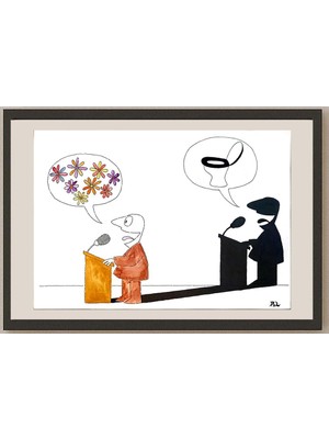 Karikatural Louis Postruzin 29X21CM Orijinal Karikatür BOD04170