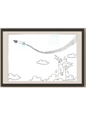 Karikatural Li Guangjun 27X19CM Orijinal Karikatür BOD04195