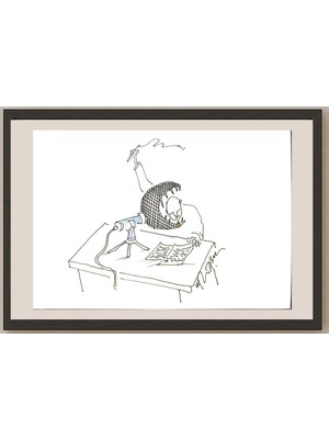 Karikatural Gheorghita Ghinea Uriasu 21X15CM Orijinal Karikatür BOD04219