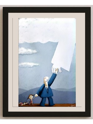 Karikatural Marcio Lette Silva 43X30CM Orijinal Karikatür BOD04563