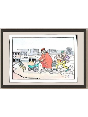 Karikatural Azuka Nwokocha 29X21CM Orijinal Karikatür BOD03763