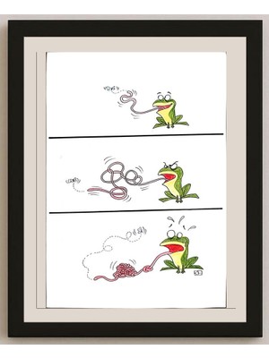 Karikatural Mohamed Reza 29X21CM Orijinal Karikatür BOD03802