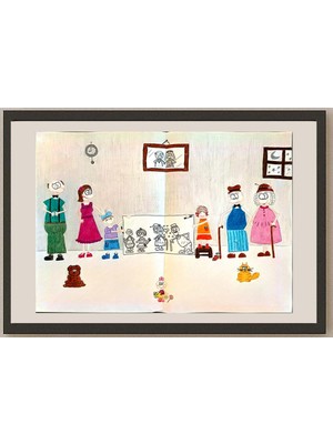 Karikatural Fahime Khalaj 43X30CM Orijinal Karikatür BOD03689