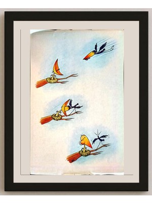 Karikatural Mohamed Reza 29X21CM Orijinal Karikatür BOD03803