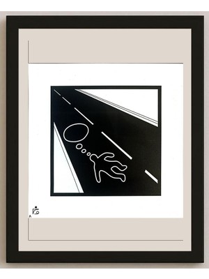 Karikatural Mehdi Zarnoosheh Farahani 20X20CM Orijinal Karikatür BOD04239