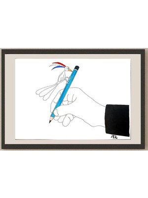 Karikatural Louis Postruzin 29X21CM Orijinal Karikatür BOD04172