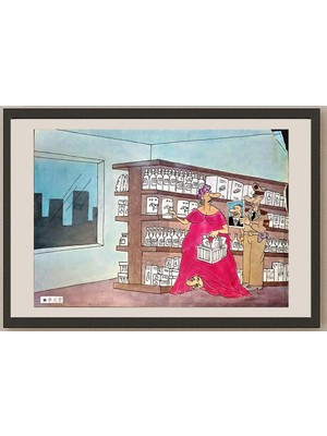 Karikatural Li Guangjun 27X19CM Orijinal Karikatür BOD04191