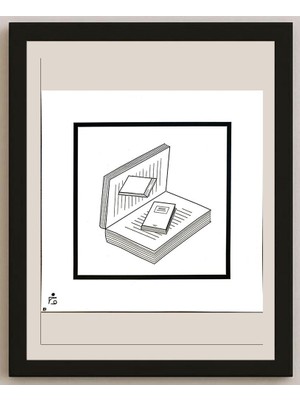 Karikatural Mehdi Zarnoosheh Farahani 20X20CM Orijinal Karikatür BOD04240