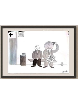 Karikatural Zhang Jun 43X30CM Orijinal Karikatür BOD04394